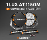 Lightfox OSRAM 9inch LED Driving Lights + 8inch LED Light Pods + Wiring Kit